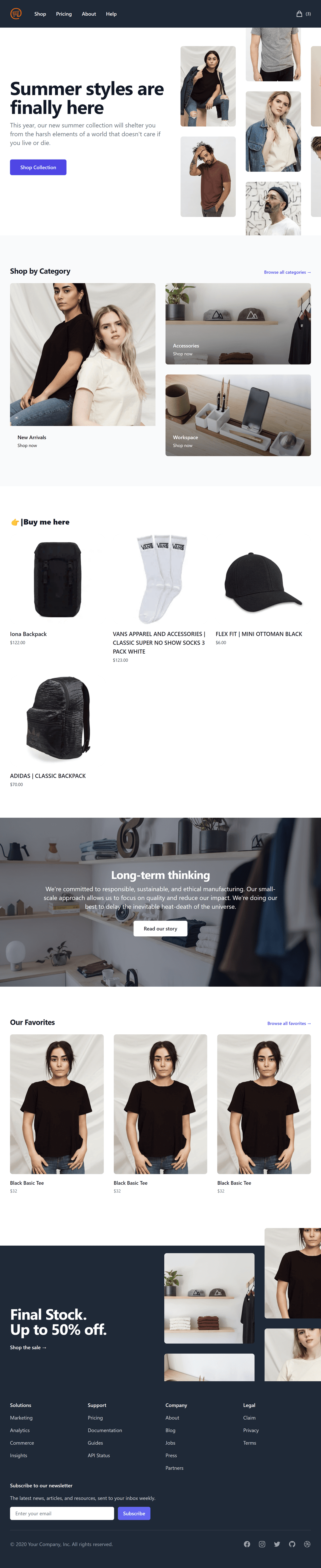 E-commerce website