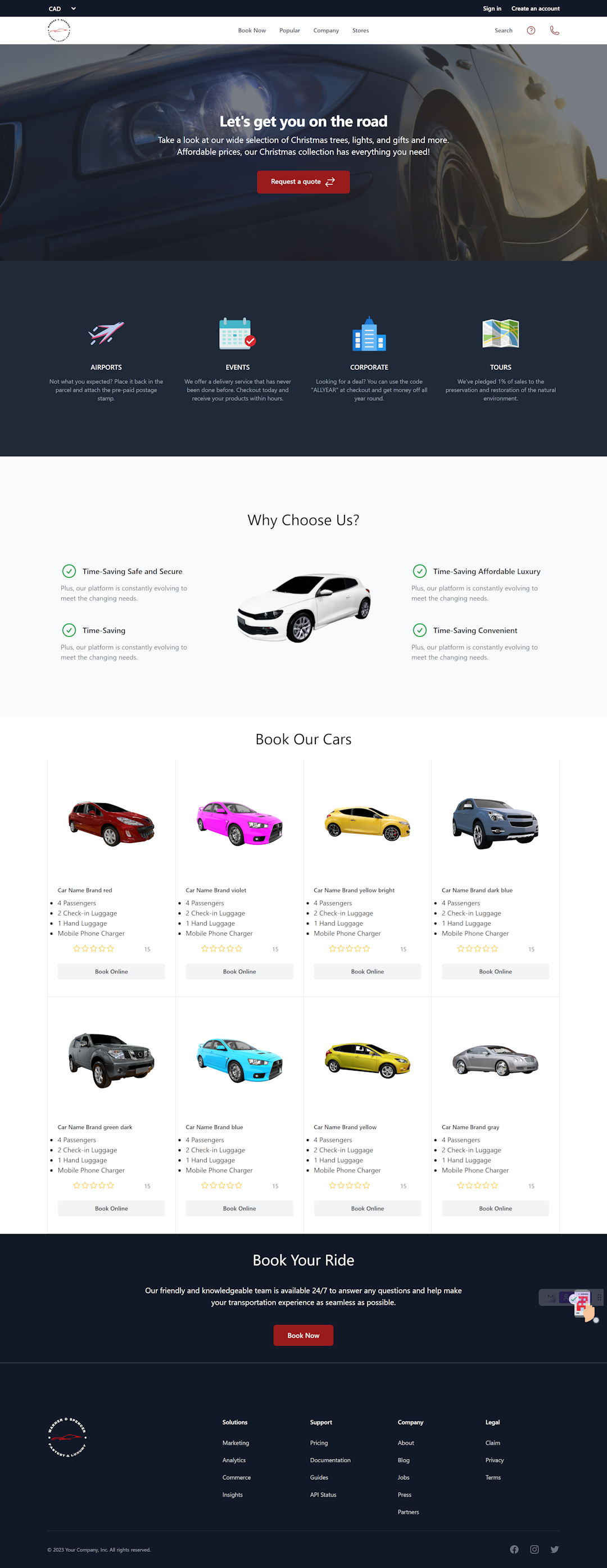 Cars Rental Website